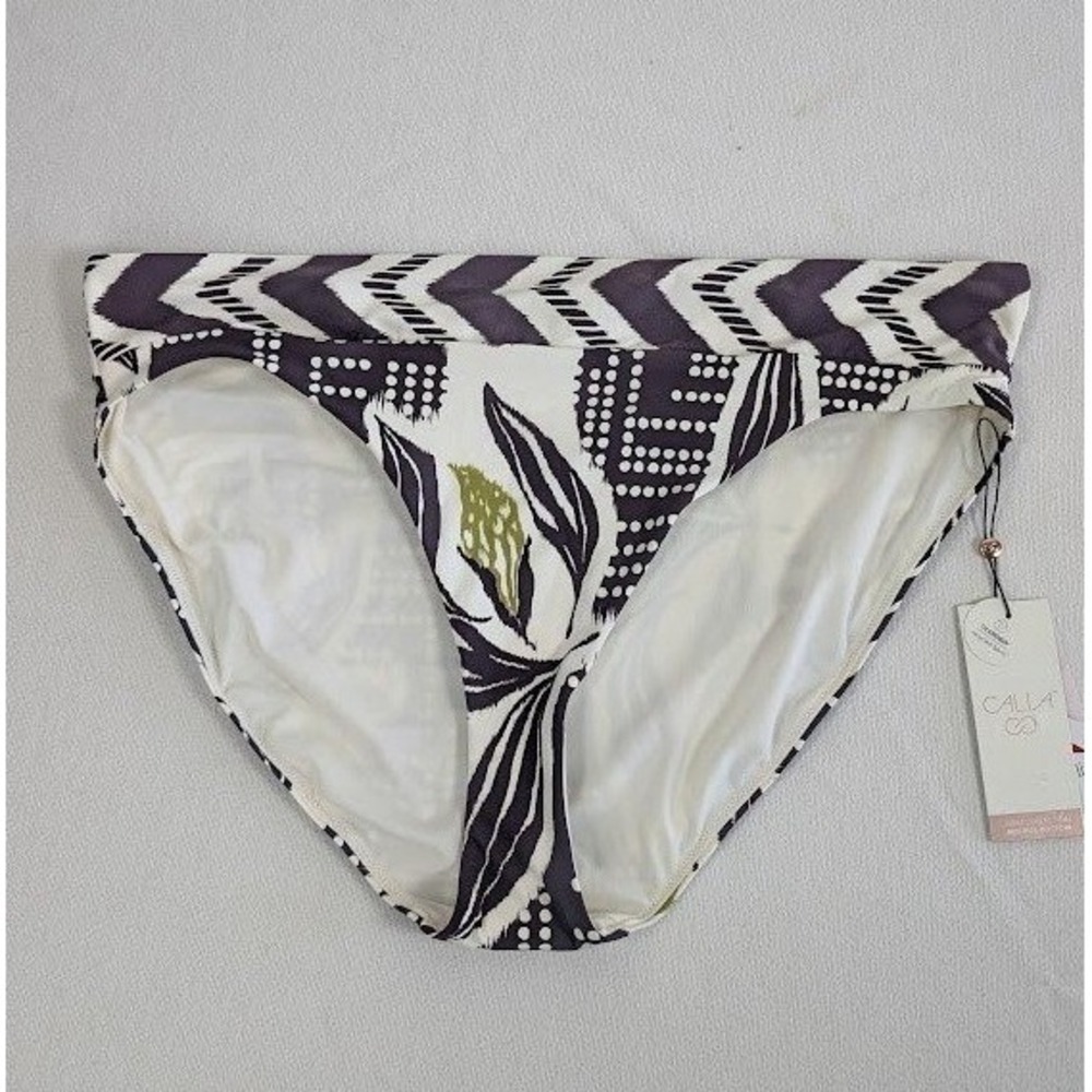 Calia Bikini Swim Bottom Women's Size XL Mid Rise UPF Vacation Resort Floral New